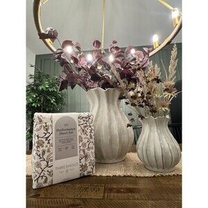 King 400 Thread Count Performance Sheet Set Cool Floral - Threshold NEW
